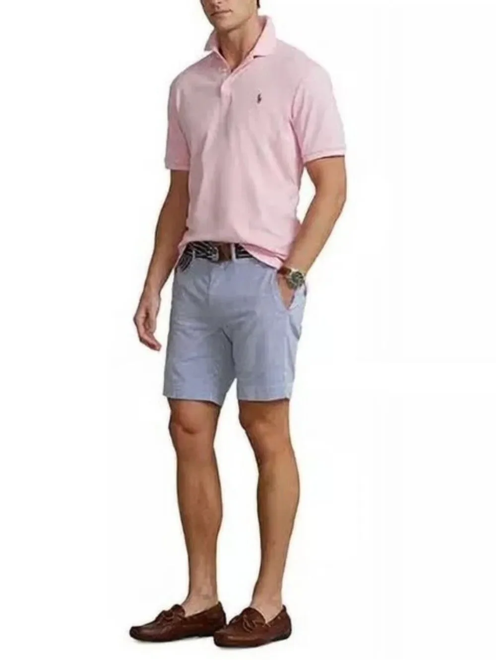 🆕️🏇RALPH LAUREN SOFT POLO Classic Slim Fit, XL - Caramel Pink, Multi Pony